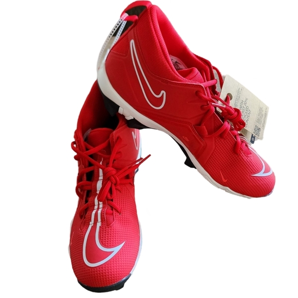NWT Nike Alpha Menace 3 Football Cleats Men's‎ Size 12 Red and White